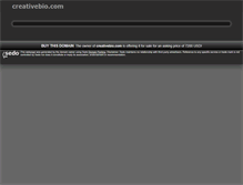 Tablet Screenshot of creativebio.com